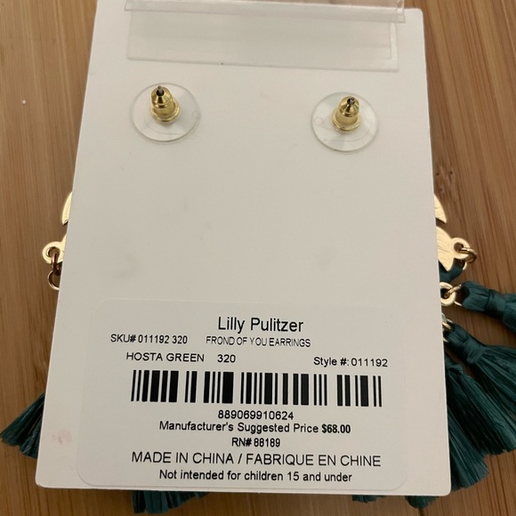 Lily Pulitzer Frond of You Earrings - Picture 4 of 4